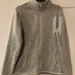 Eddie Bauer Zip Up Gray Fleece - Size XL